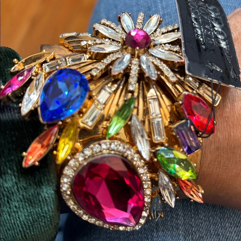 Erickson Beamon Multicolor Crystal Gold Bracelet - Picture 3 of 4